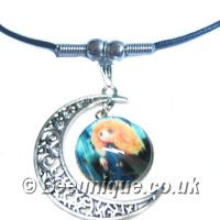 Brave & Crescent Necklace - Click Image to Close